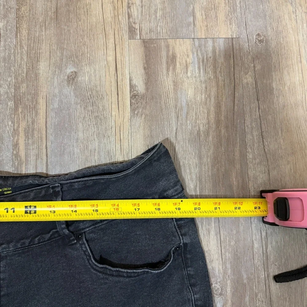 Royalty For Me Skinny Jeans‎ Women 38x27 Black Denim Stretch Slim Fit Streetwear